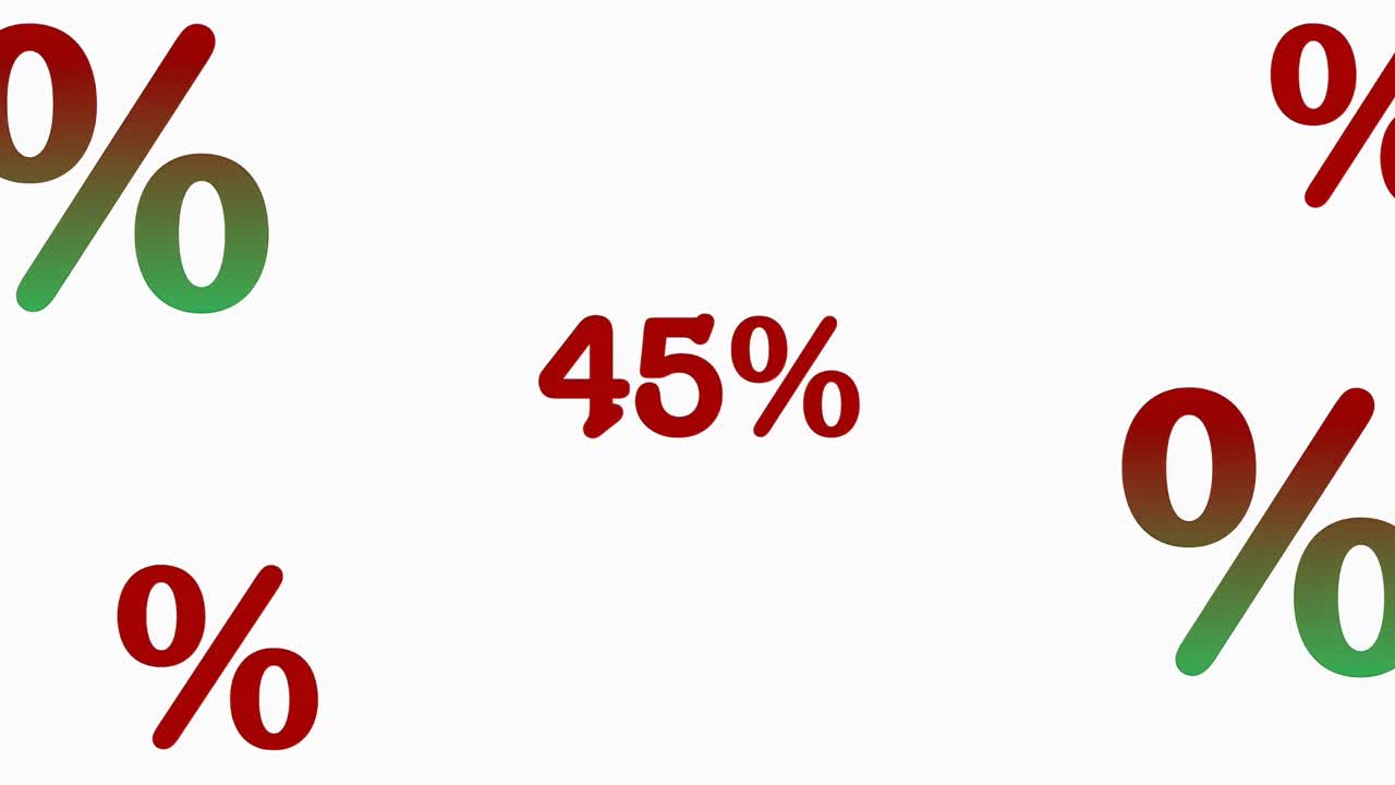 Zooming Out on Percentage Symbols for 45% sale discount