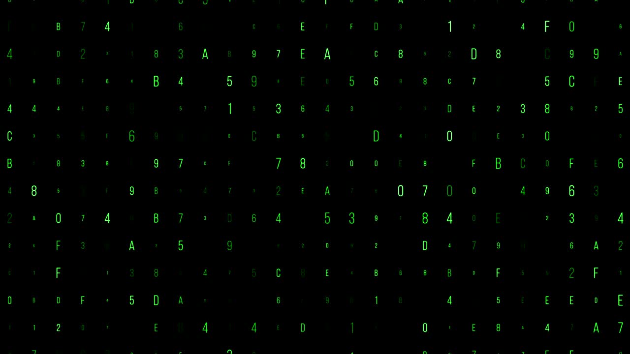 green numbers and letters digital code flow, computer generated seamless loop abstract motion background, hacker and new technology, network  connection