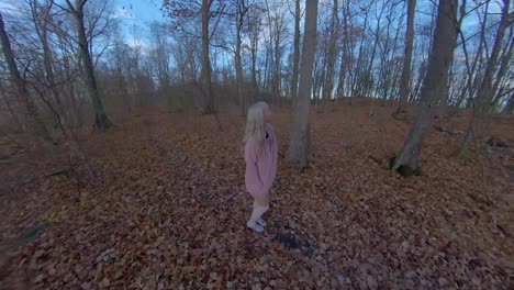 file name: young women exploring during a pandemic during fall season