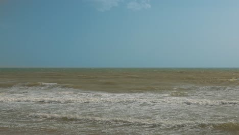 Beach-of-Calahonda,-Spain,-after-a-storm