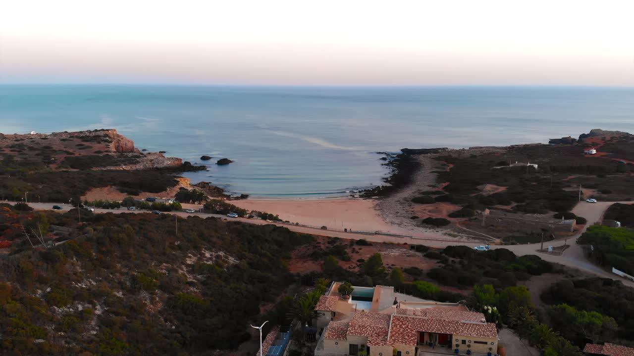 Aerial View of Beach, Coast, and Villa