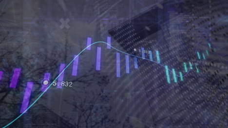 Animación-De-Diagramas-Y-Procesamiento-De-Datos-Sobre-El-Paisaje-Urbano.