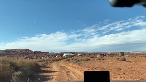 arriving at indian village in monument valley