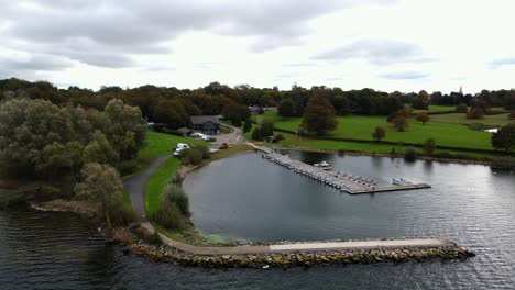 Rutland-Agua-Reino-Unido-Pesca-Muelle-Vista-Aérea