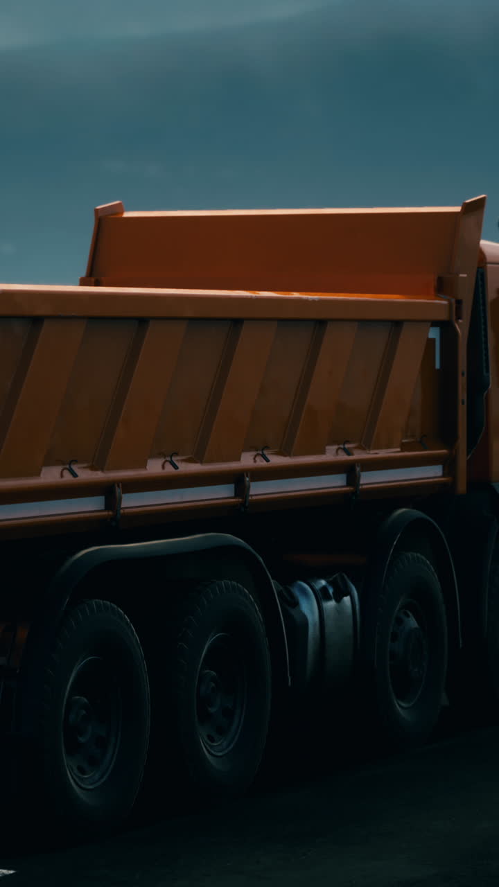 덤프 트럭의 클로즈업