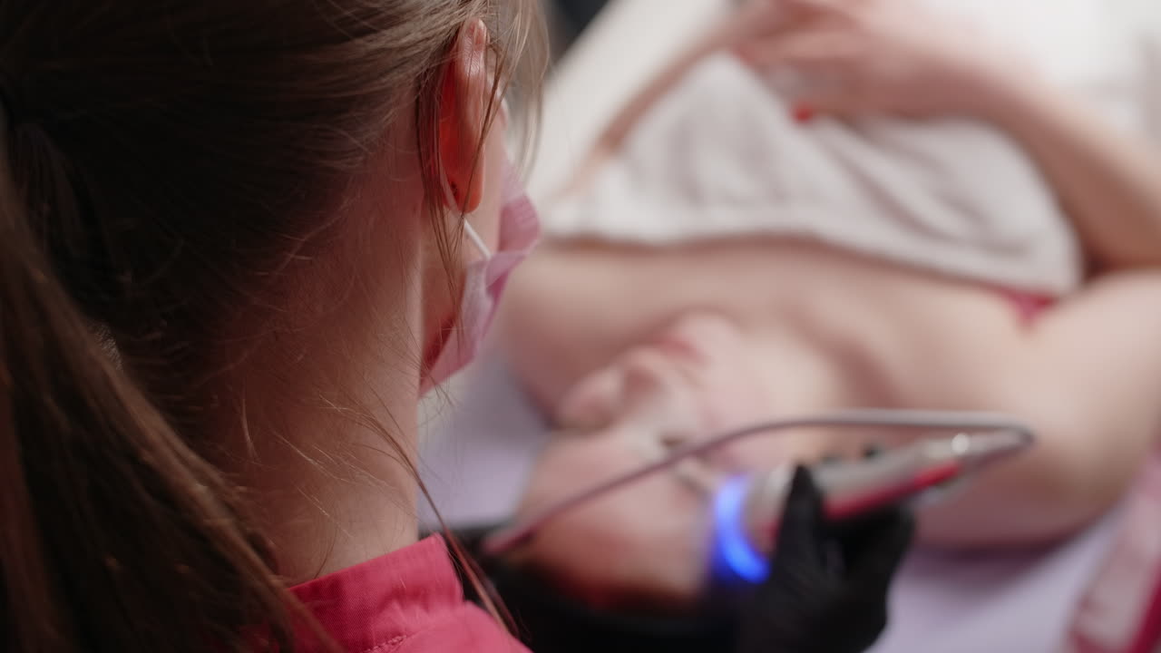 sesión de tratamiento facial