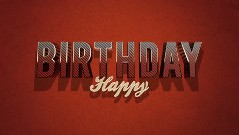 Rustic-metal-Happy-Birthday-card-on-red-background