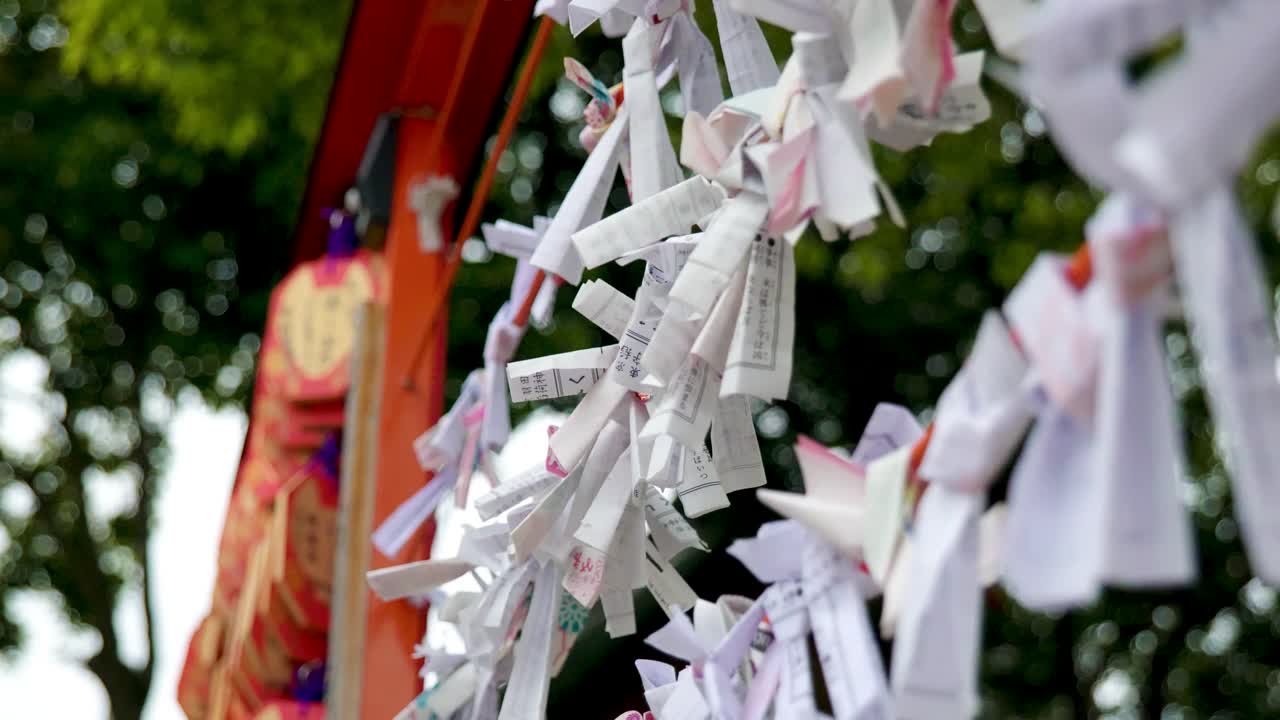 Footage of Anamori Inari Shrine, a Traditional Japanese Temple, in Tokyo, Japan