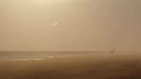 desolate beach sunset