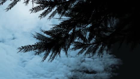animation of sun shining through white clouds moving in fast motion