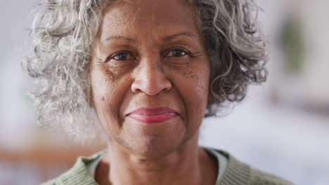 retrato de una feliz mujer afroamericana mayor mirando a la cámara y sonriendo