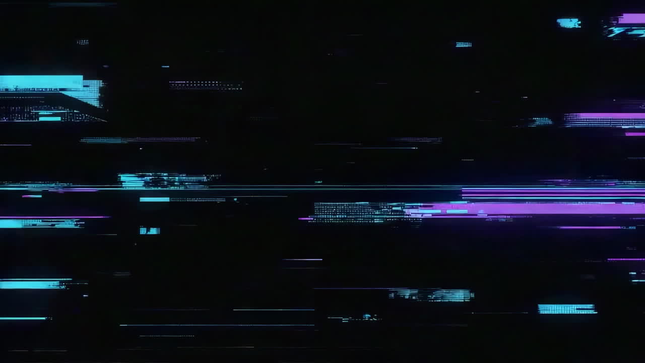 Abstract Blue Light Streaks on Dark Background