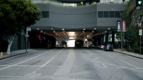 view of an underpass and urban road in a city