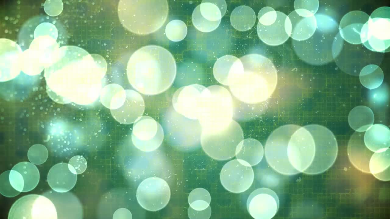 animación de efecto bokeh iluminado con puntos sobre un fondo abstracto.