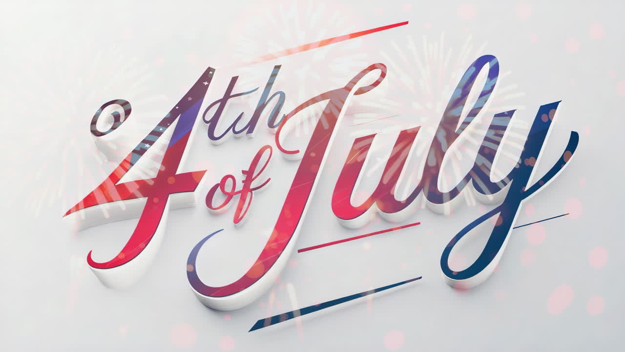 4th of July Celebration Typography