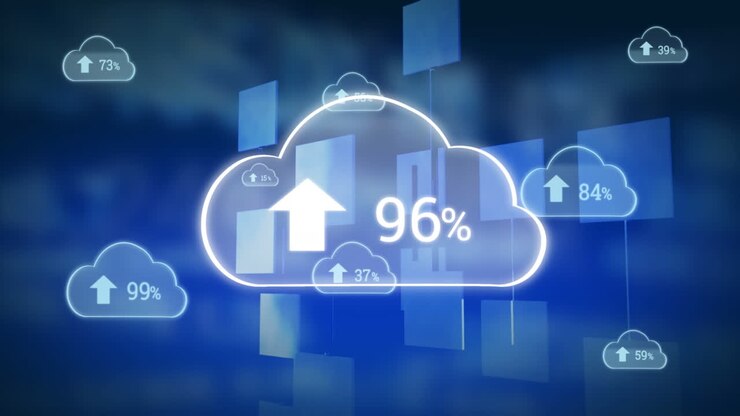 Upload progress clouds