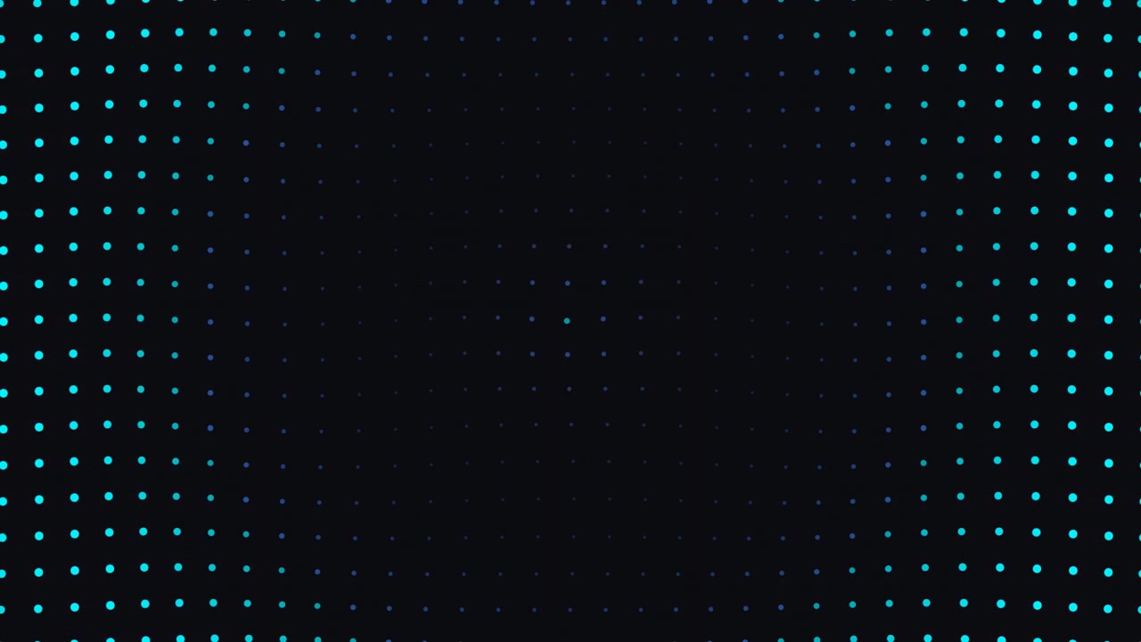 Abstract Motion Background with Pulsing Teal Dots on Black