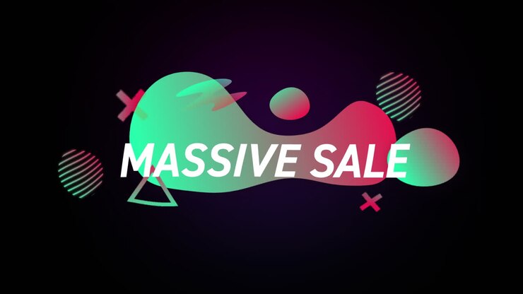 Pubblicità di Mega Saldi in stile retrò anni Ottanta. 4k