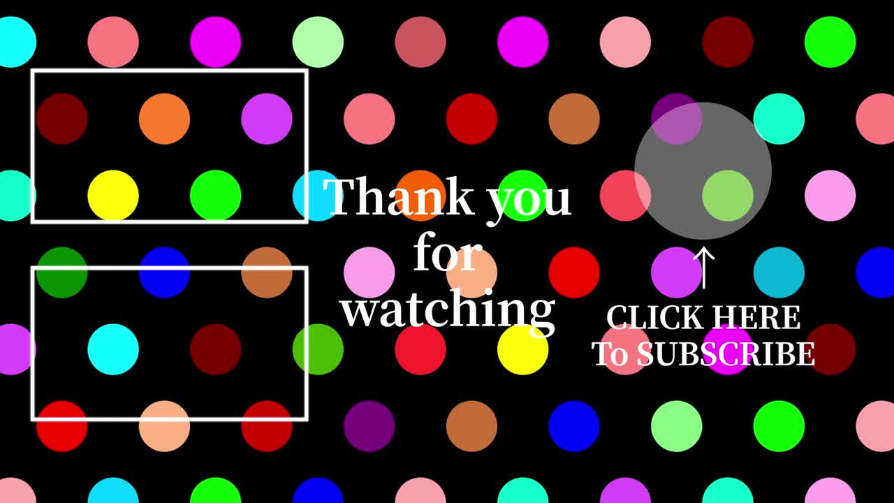 작은 점 배경 엔드 카드 엔딩 스크린 모션 그래픽