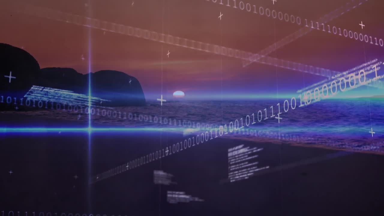 풍경에 대한 데이터 처리의 애니메이션