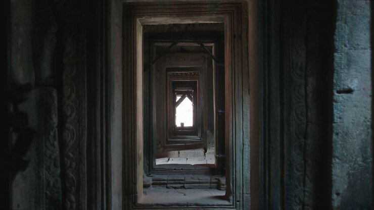 Narrow Doorways In Bayon Temple, Angkor Thom In Siem Reap, Cambodia