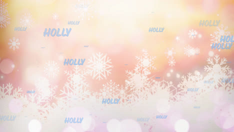 animation of christmas greetings text over christmas pattern