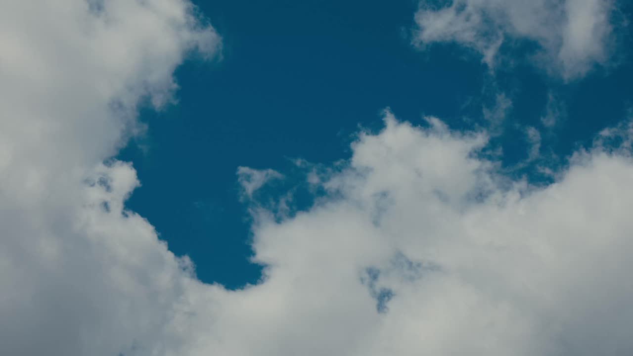 Moving Clouds And Blue Sky - Timelapse