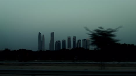 dubai skyline at dusk