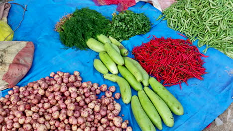 healthy green vegetables on sale at a local market