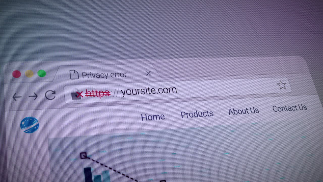 captura de pantalla del sitio web: https: yoursite.com