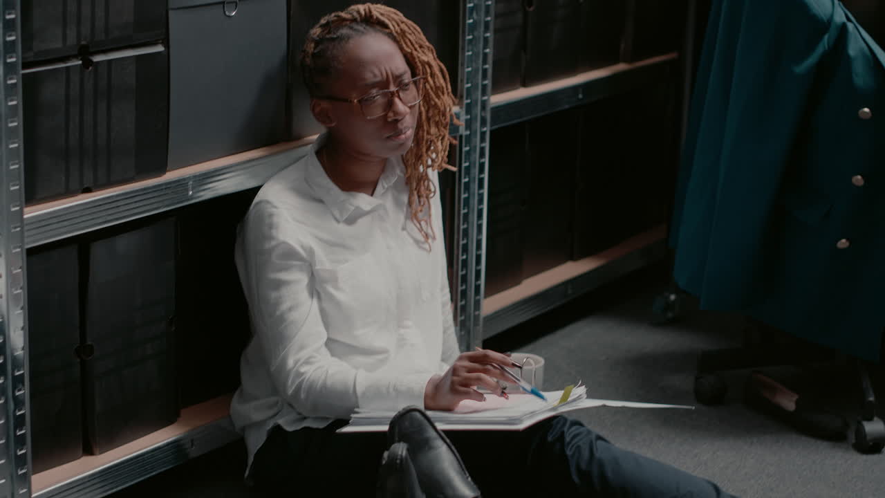 People in an office storage