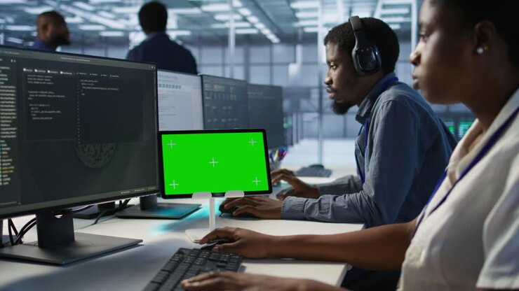 IT-team arbejder i et datacenter