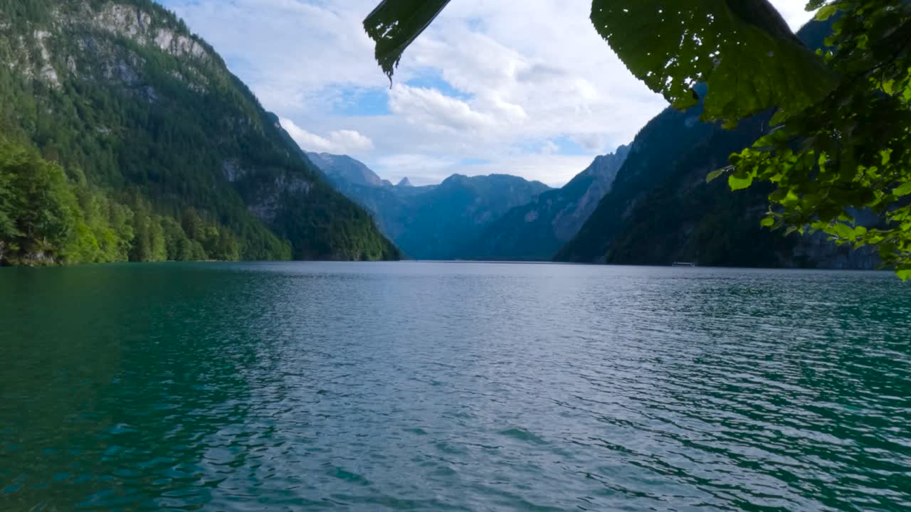 Europe cleanest lake, King's Lake, Königssee in Germany, Bavaria