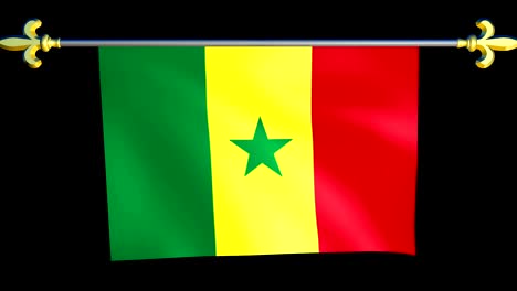 large looping animated flag of senegal