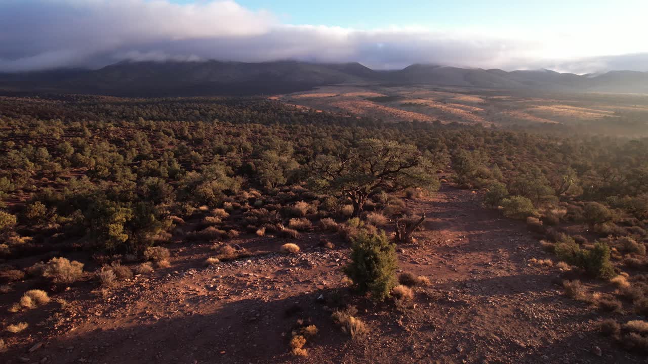 cañón lovell carretera de conducción escénica en california un dron revela un paisaje escénico durante la épica puesta de sol cañón formación de roca roja belleza de la madre tierra