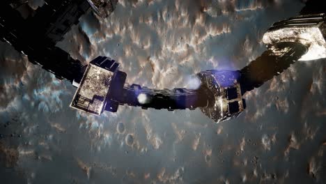 nave espacial de topografía por encima de marte
