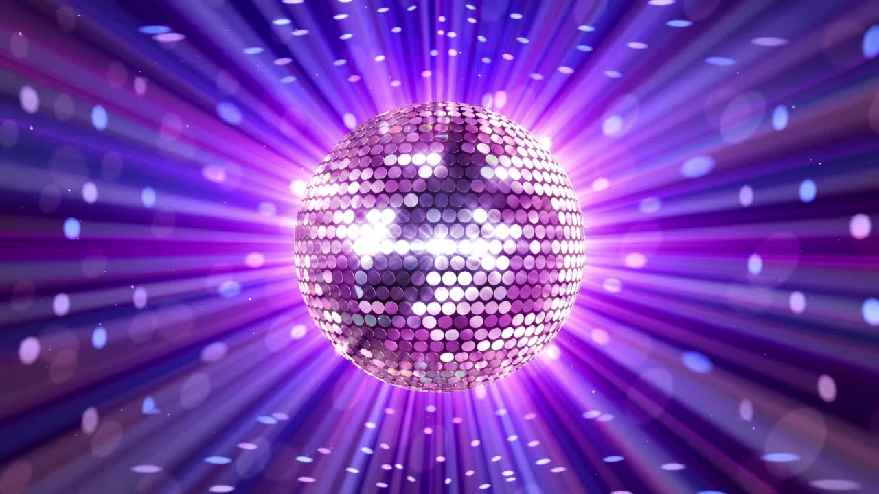 Mirror Ball Disco Lights Club Dance Party Glitter Background