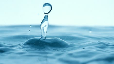 rain water drops falling in super slow motion.