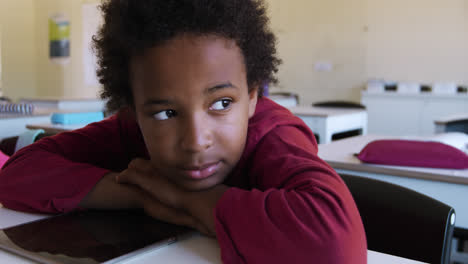 Boy-with-his-head-on-desk-in-the-class