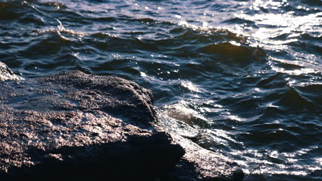 sea wave close up. blue sea waves close up view