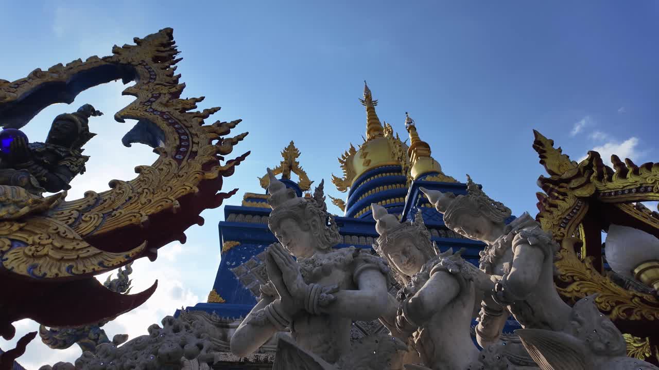 Blue Temple Thailand tourist attraction Chiang Rai buddhist religion statue