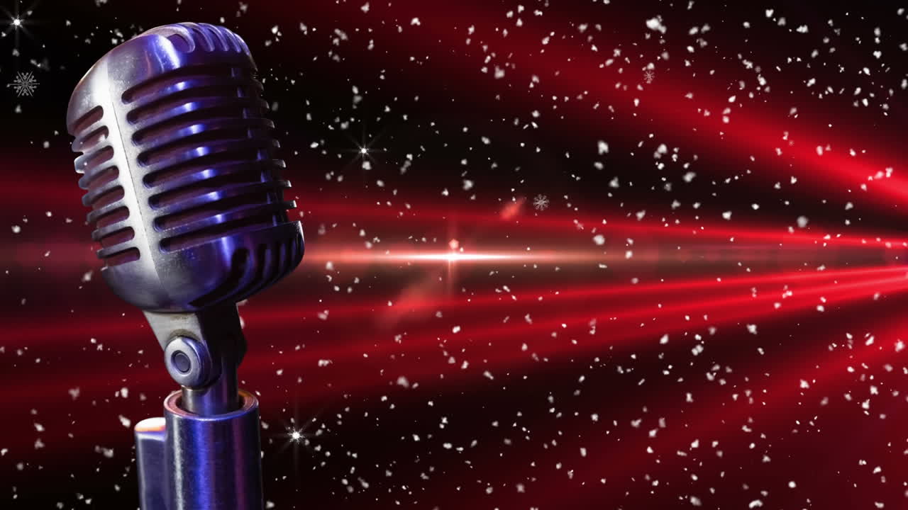 Microfono con luci scintillanti