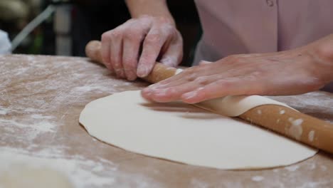 rolling out dough