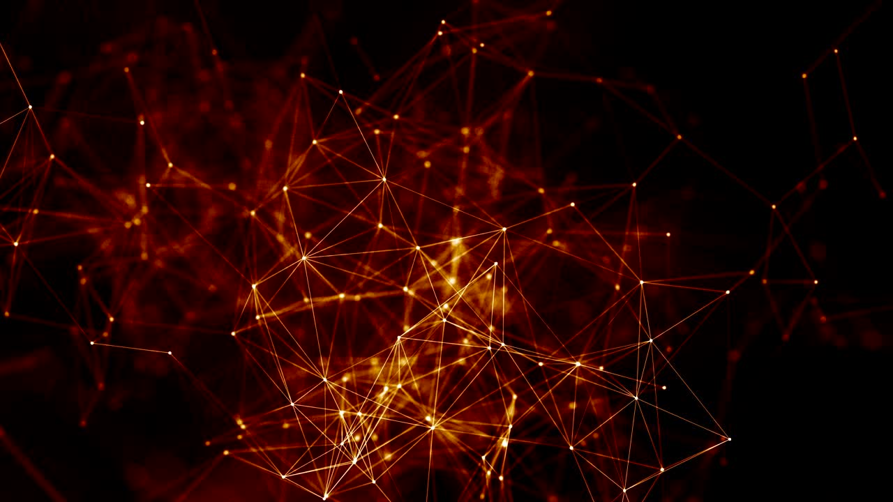 plexus abstracto de red títulos de tecnología ciencia de fondo bucle