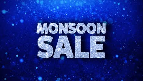 monsoon sale banner with glitter effect