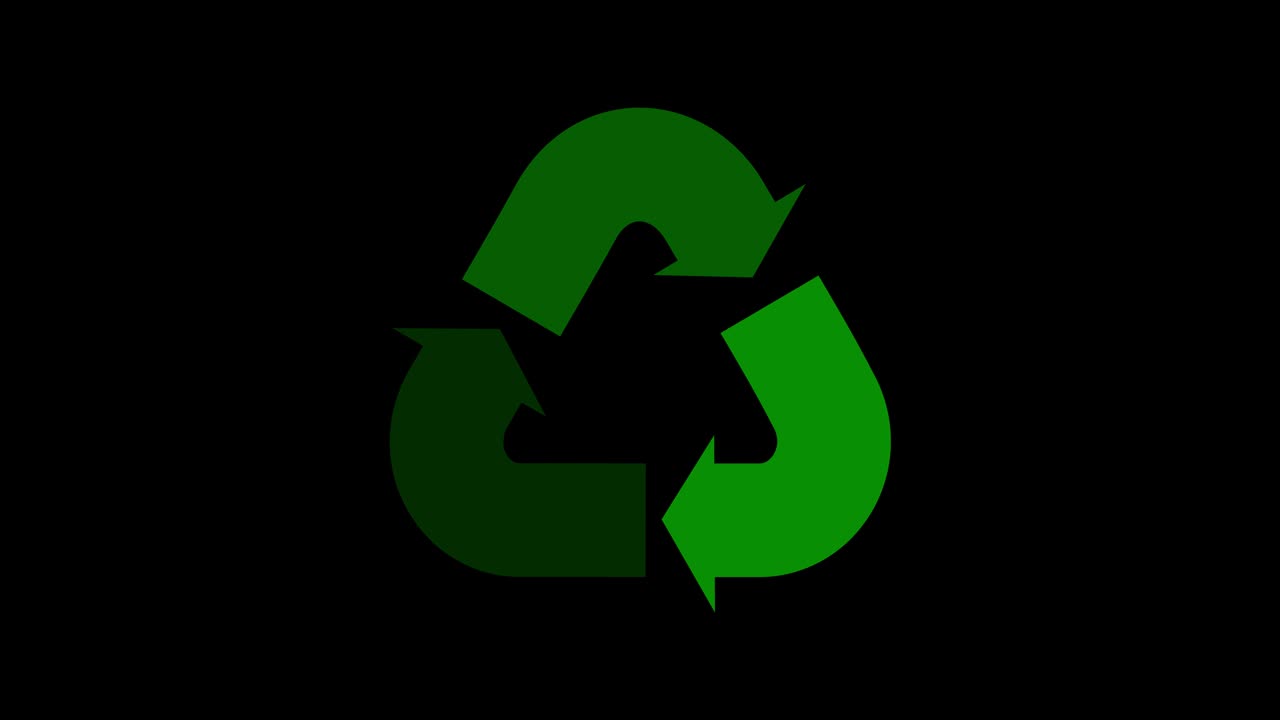 reciclar animación gráfica de movimiento de flecha en un fondo transparente.