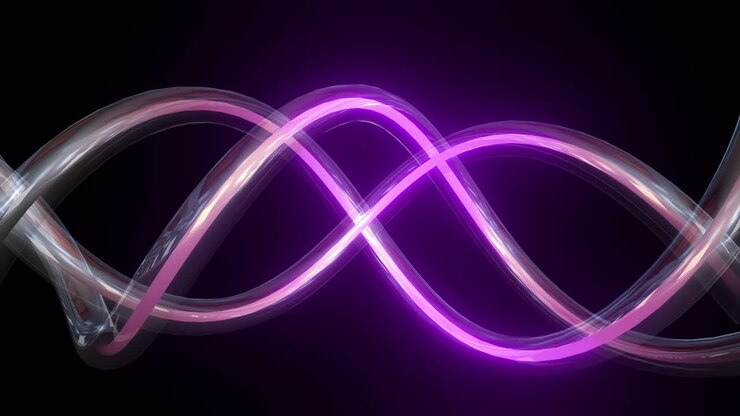 Abstract Glowing Pink and Purple Spiral Lines