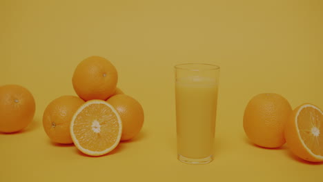 freshly squeezed orange juice and oranges