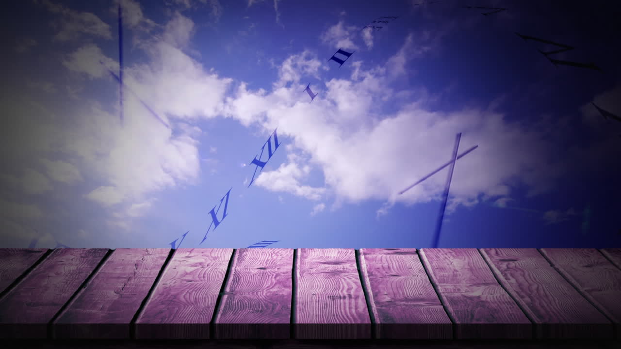 relojes retorcidos en el cielo