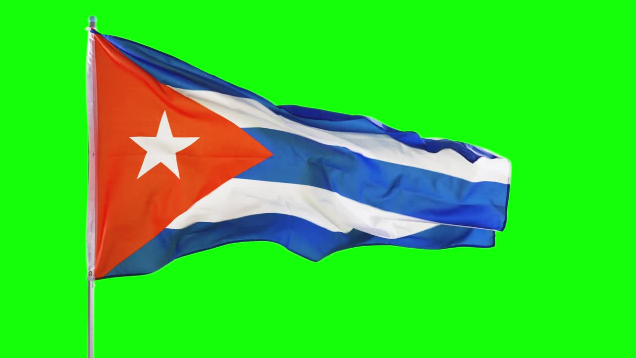 Bandiera nazionale di Cuba che sventola sull'asta